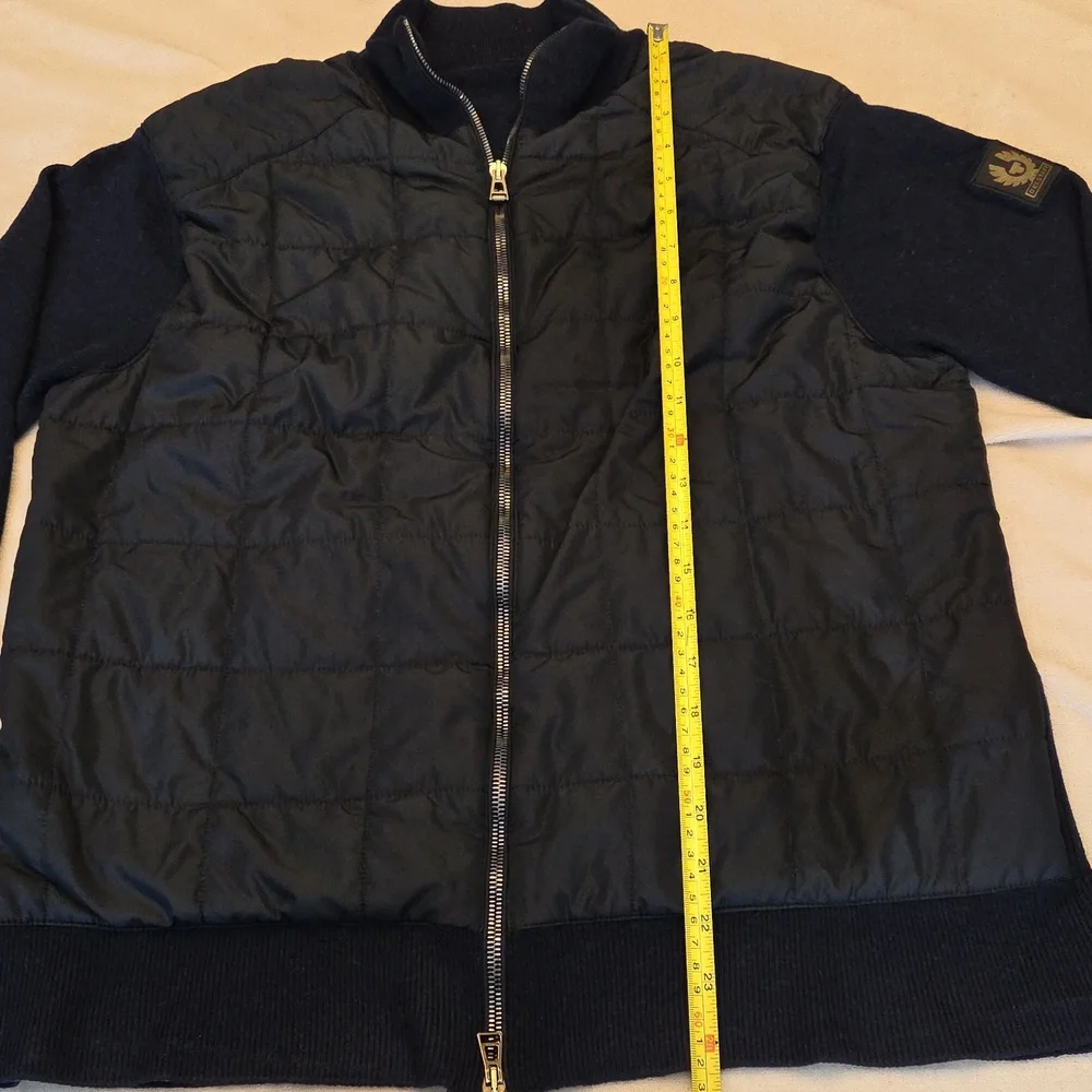 GUC Men's Belstaff Zip-Up Navy Sweater. Size Medium - Picture 3 of 8